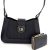 Chrisbella Textured Leather Handbag with detachable Strap and mini Wallet. Colour: Black. dimensions:28x 8X17cm